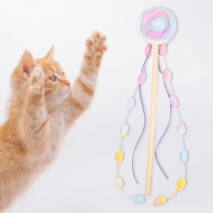 Wooden Stick Honey Lolipop Cat Teaser Toy