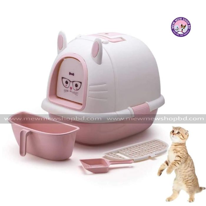 Cat Ear Closed Multifunctional Litter Box for Pet Cat (Inside Dhaka Only)