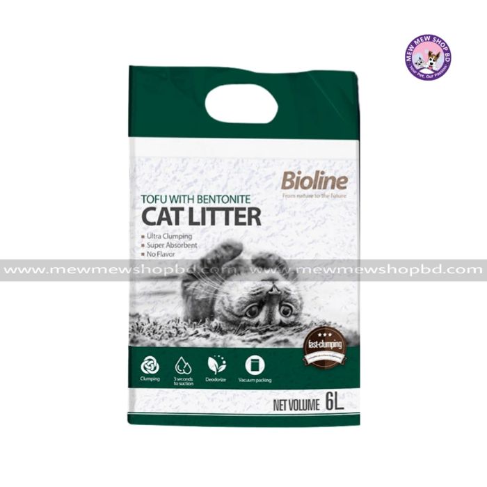 Bioline Tofu With Bentonite Cat Litter 6L / 2.5 KG