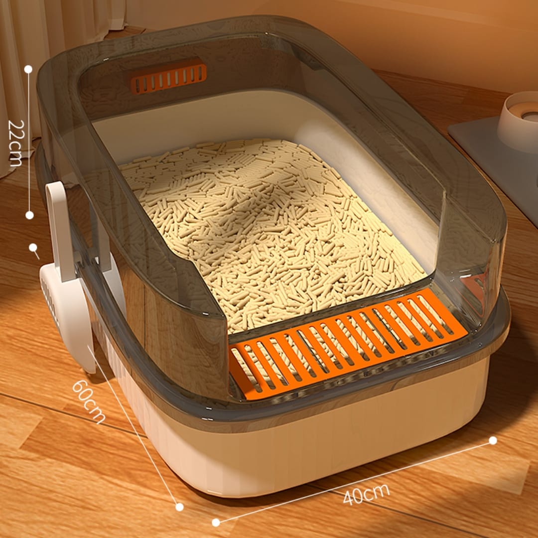 Extra Large size Cat Semi Enclosed Litter Box with Carbon filter