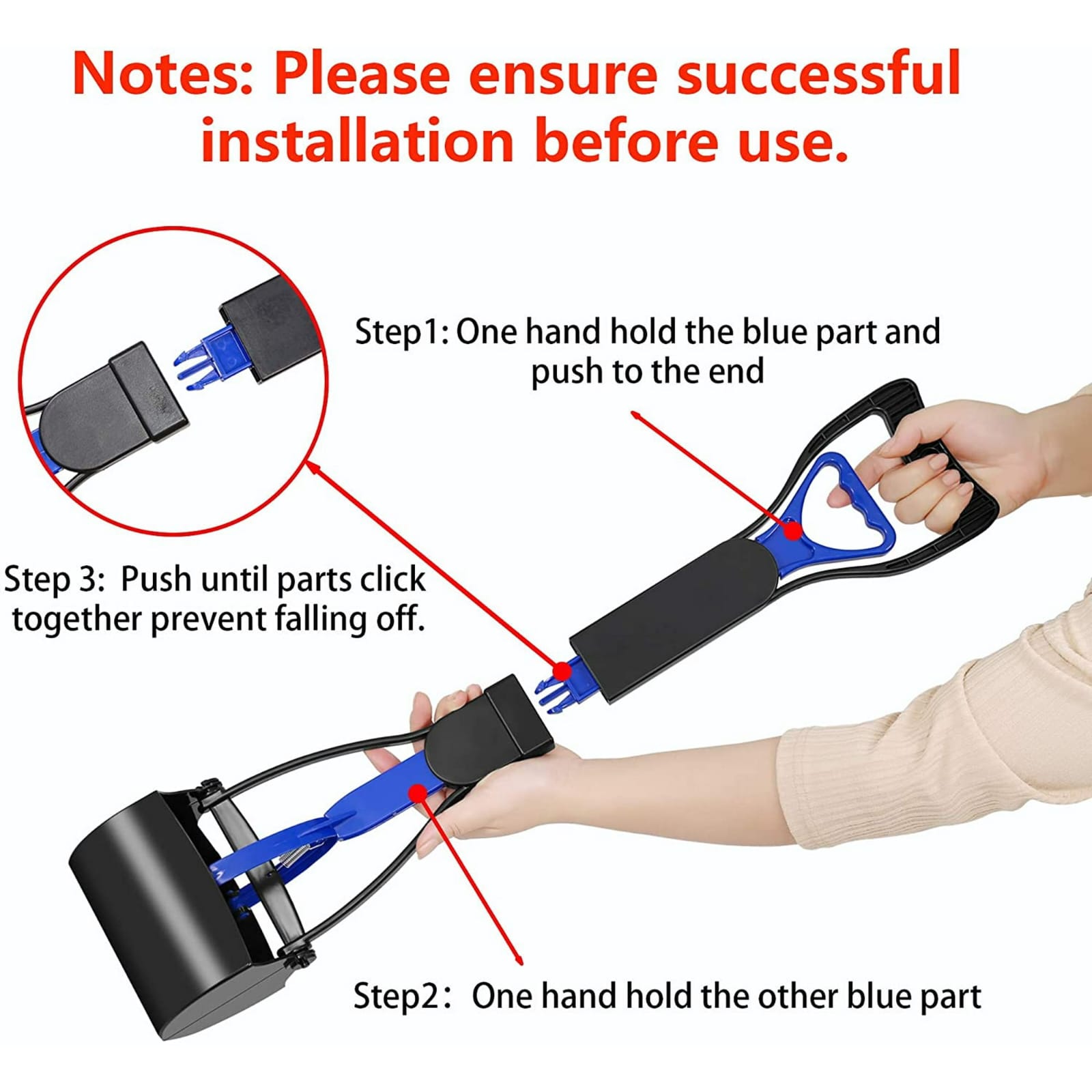 Portable Long Handle Dog Scooper/Waste Picker