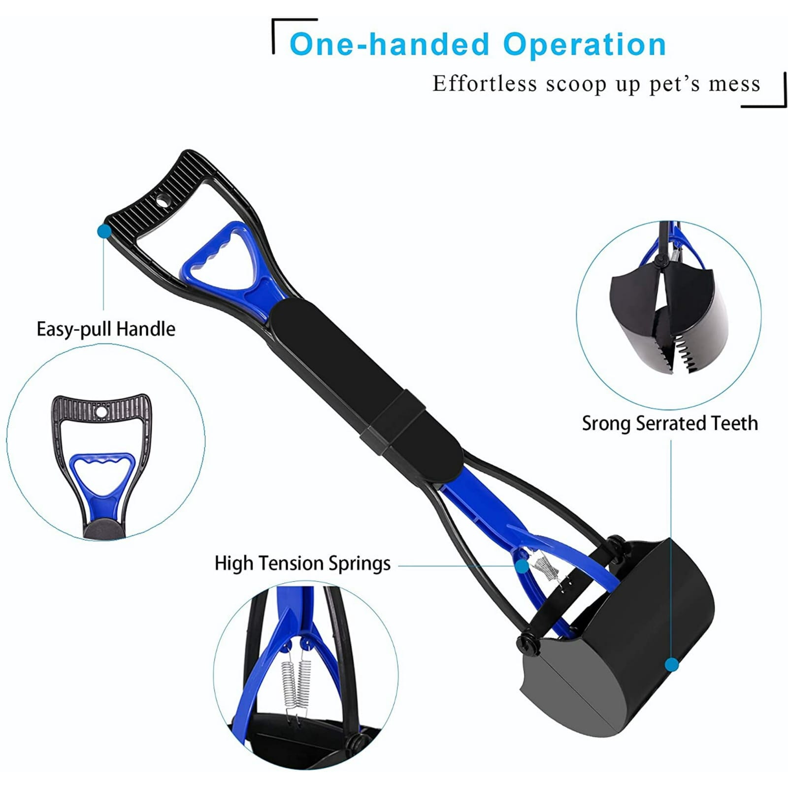 Portable Long Handle Dog Scooper/Waste Picker