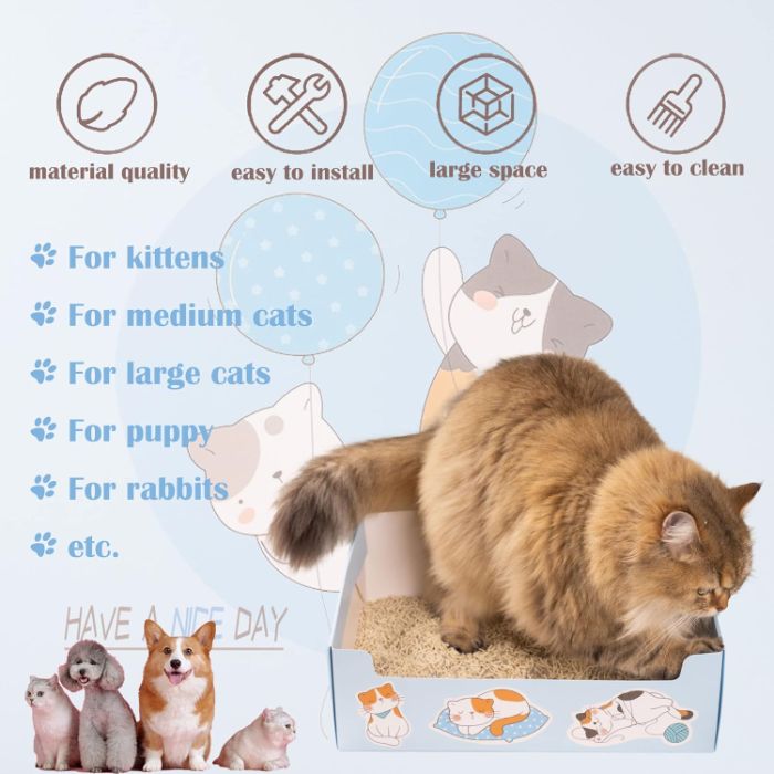 Disposable & Portable Cat Litter Box for Pet Cat Indoor & Outdoor Use