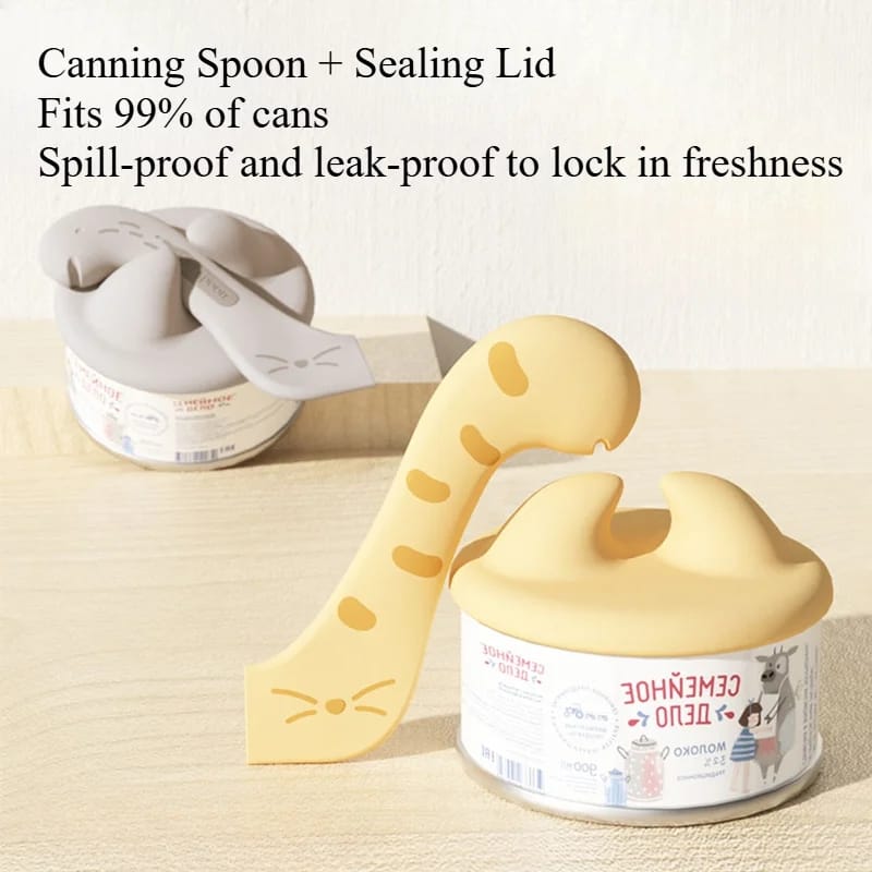 Cat canned food spoon can opener fresh-keeping box for pet cat & dog canned food sealed cover/ Lid