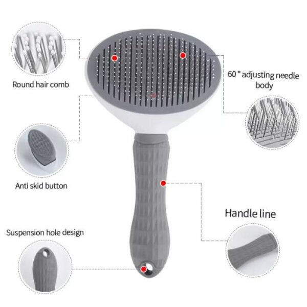 Round Shape Premium Automatic Grooming Brush