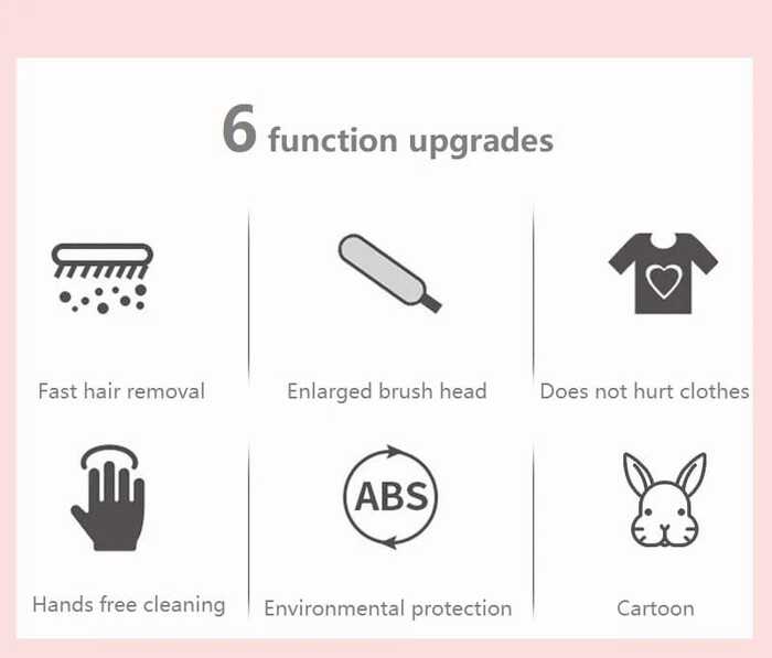 Cartoon Shape Pet Cat Portable Fur Remover Double Sided  Hair Removal Brush