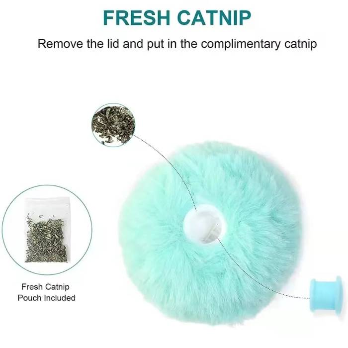Smart Interactive Catnip Training Ball with Animal Chirping Sound