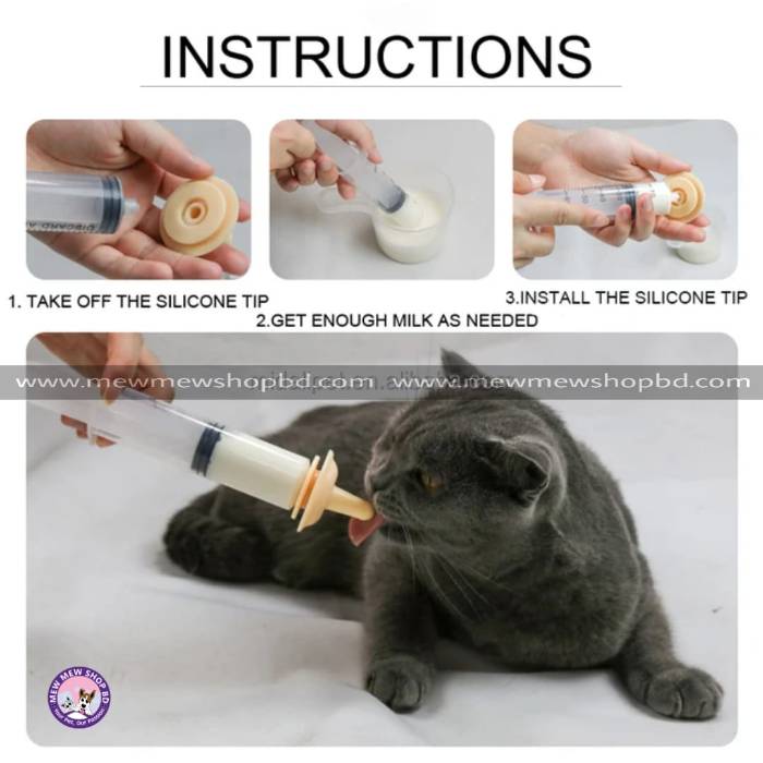 Best Baby Feeder Syringe with Magic Nipples for pet Cat & Puppy