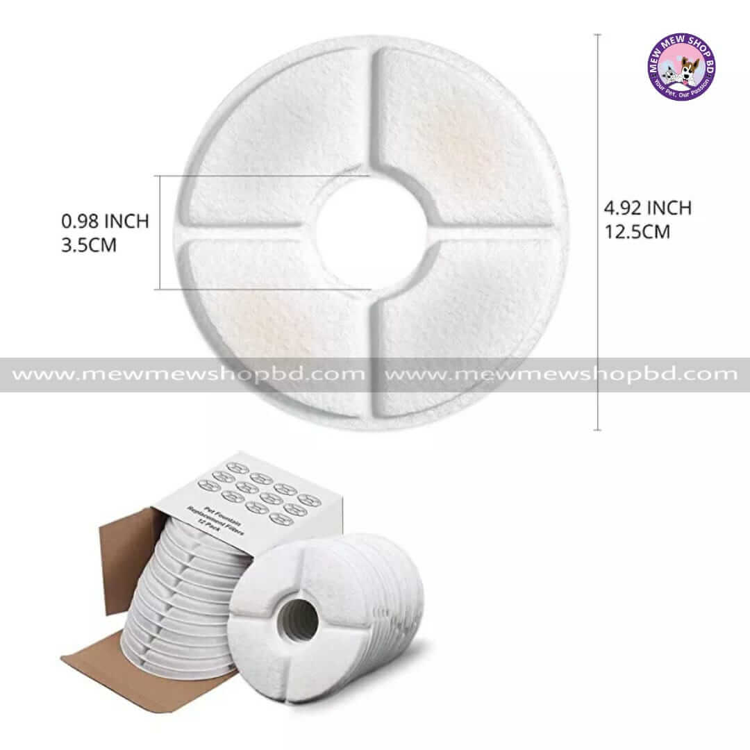 Pet Water Fountain Replacement - Filter (4pcs) & Sponges (2pcs) (Model A)