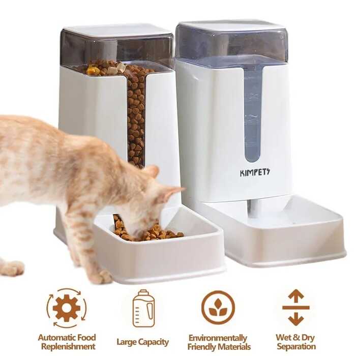 3.5L Automatic Pet Dog Cat Feeder Detachable Large Capacity Dog Cat Water Dispenser / Food Feeding Pet Supplies
