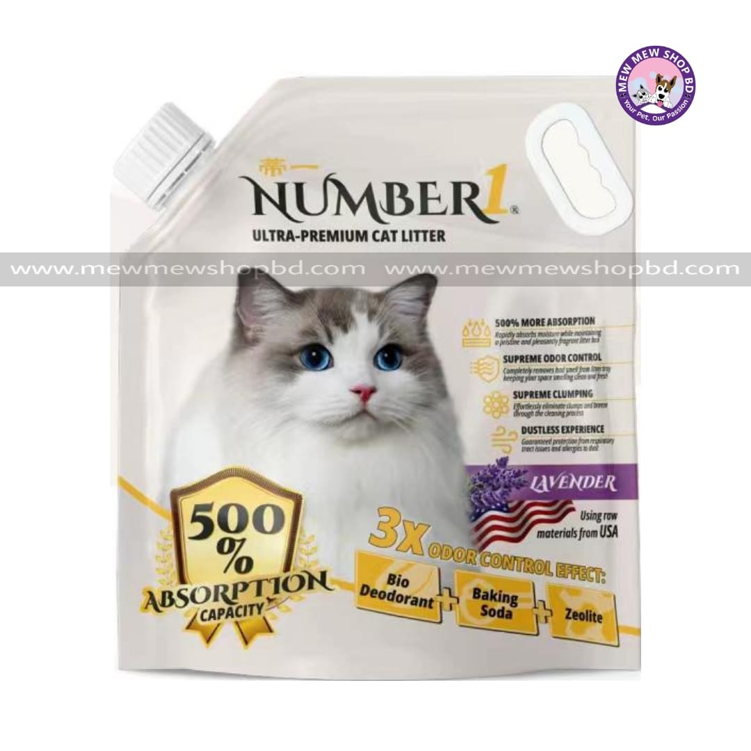 Number 1 Ultra-Premium 500% ABSORPTION Cat Litter with Lavender Scent 6kg