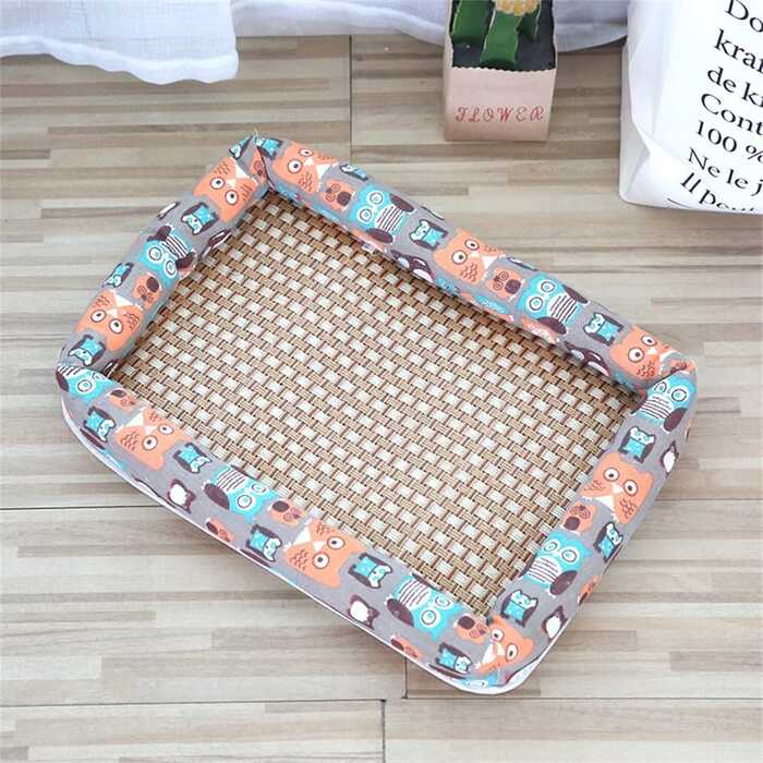 Comfortable Cooling Summer Cat Bed Lightweight Breathable Pet Rattan Mat Cat & Dog Bed