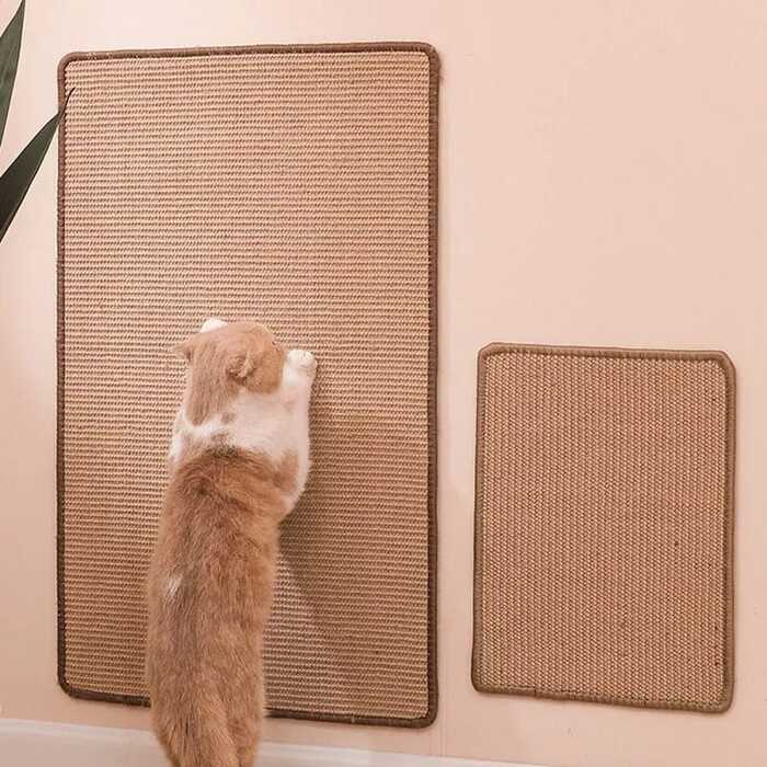 Random Colour Sisal Mat Pet Cat Scratching Board – Protect Your Sofa from Claws