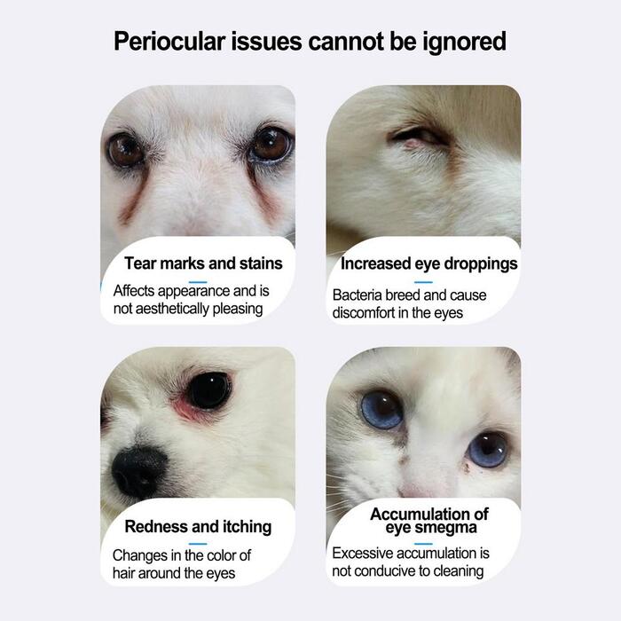 200pcs Box Eye Cleansing Wipes for Cats, Puppies & Dogs