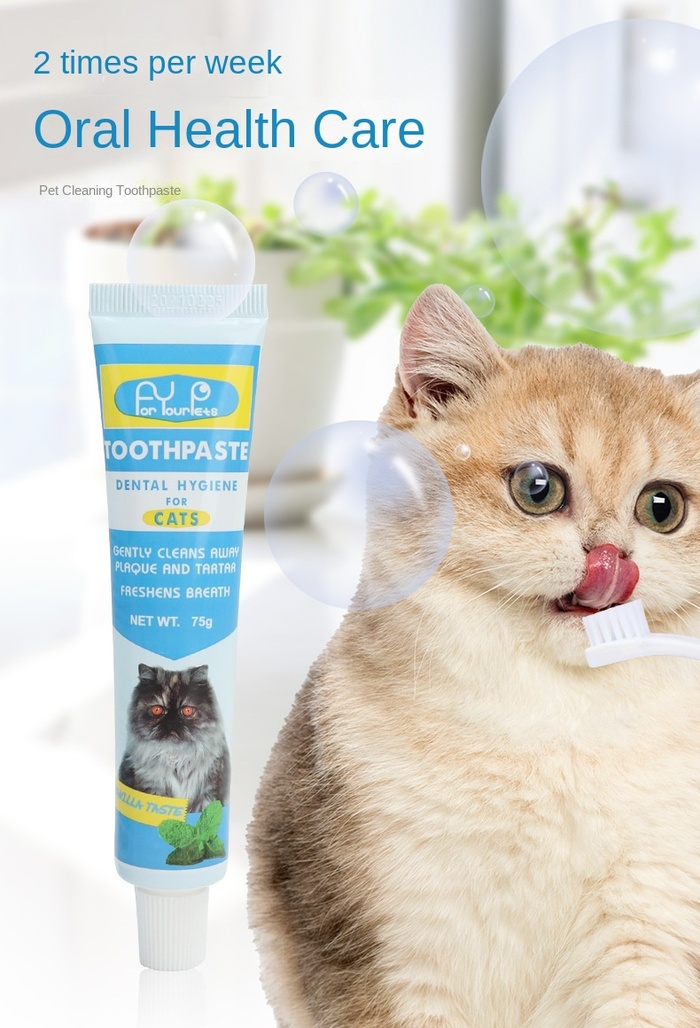 Pet toothpaste Vanilla flavor cat toothpaste oral cleaning Cat toothpaste teeth cleaning 70g