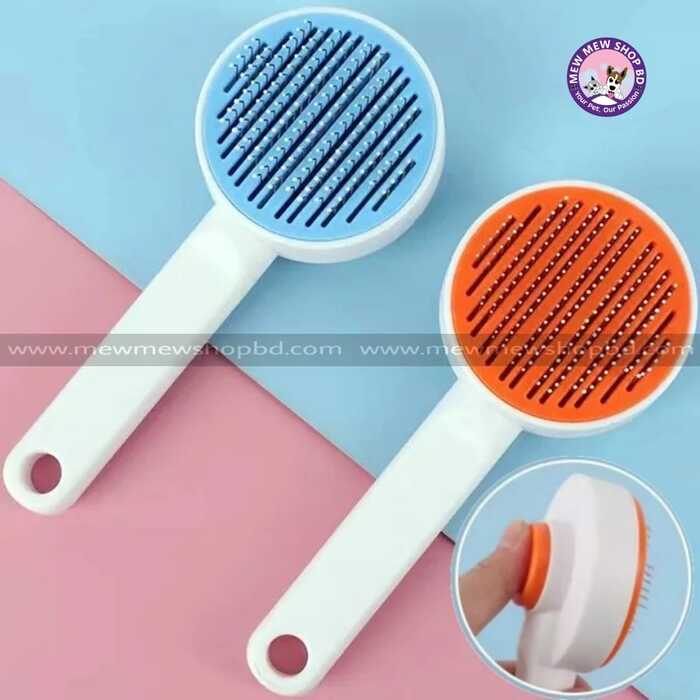 Colourful Pet Grooming Brush pet self-cleaning pin comb pet hair remover