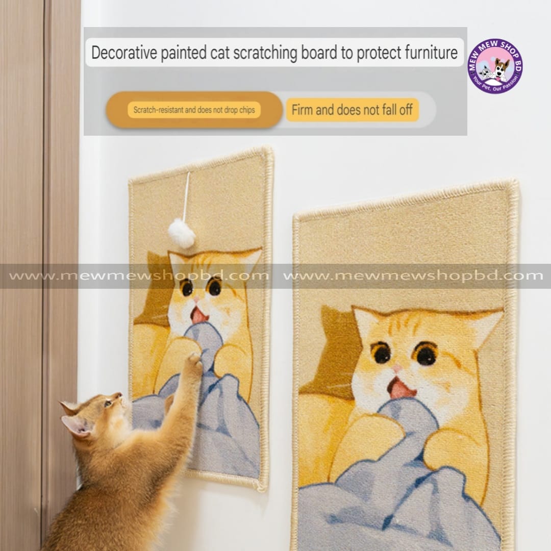 Premium Decorative painted cat scratcher board to protect furniture with Adhesive Tape