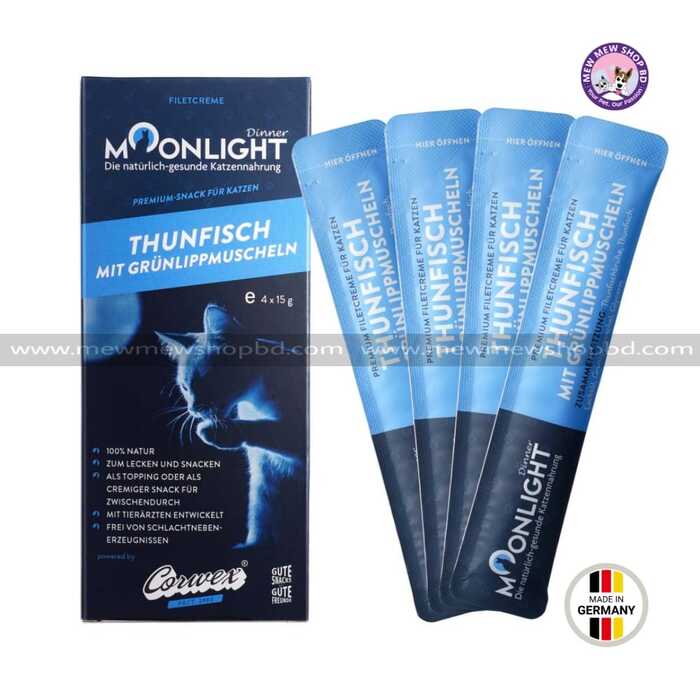Moonlight Dinner Fillet Cream Tuna & Green Mussels 4×15g