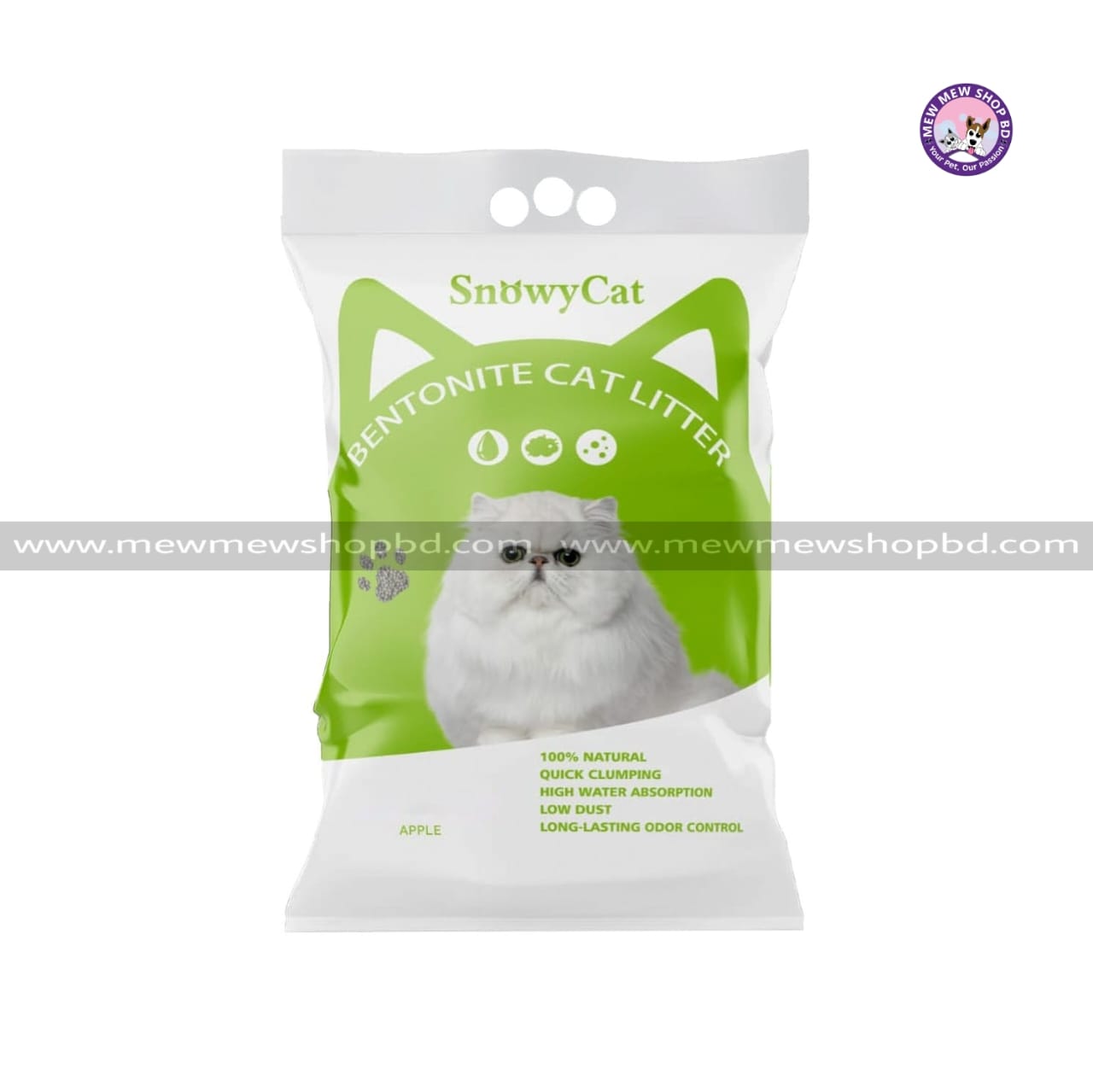 SnowyCat Bentonite Cat Litter 25L (Only For Outside Dhaka)