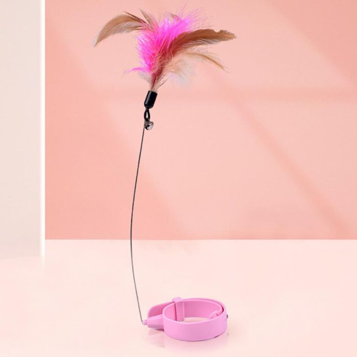 Cat Collar Teaser String Toy Collar Self-stimulating to Relieve Boredom and Bite-resistant