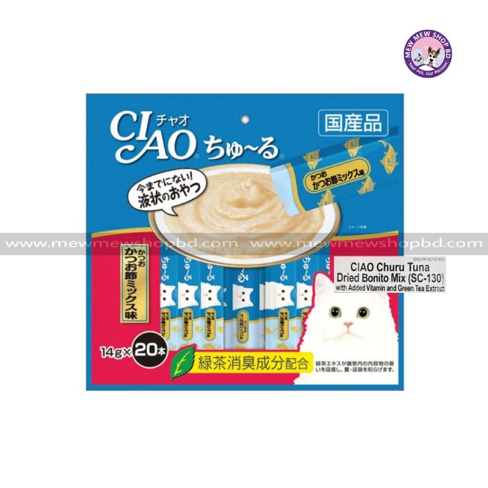 CIAO Churu Cat Treat in Tuna Dried Bonito Mix (20x14g)