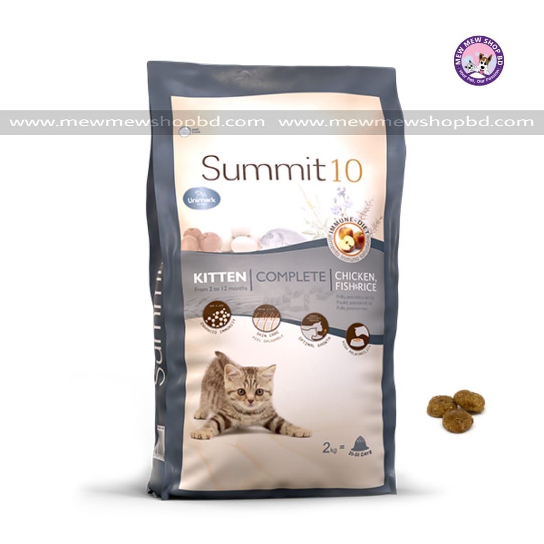 Summit 10 Kitten Food Complete Chicken, Fish & Rice 2kg