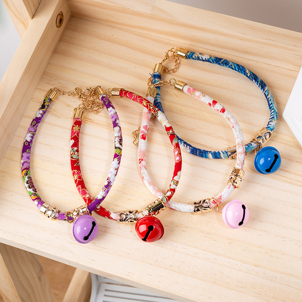 European Style Pet Cat Neck Collar Belt with Bell