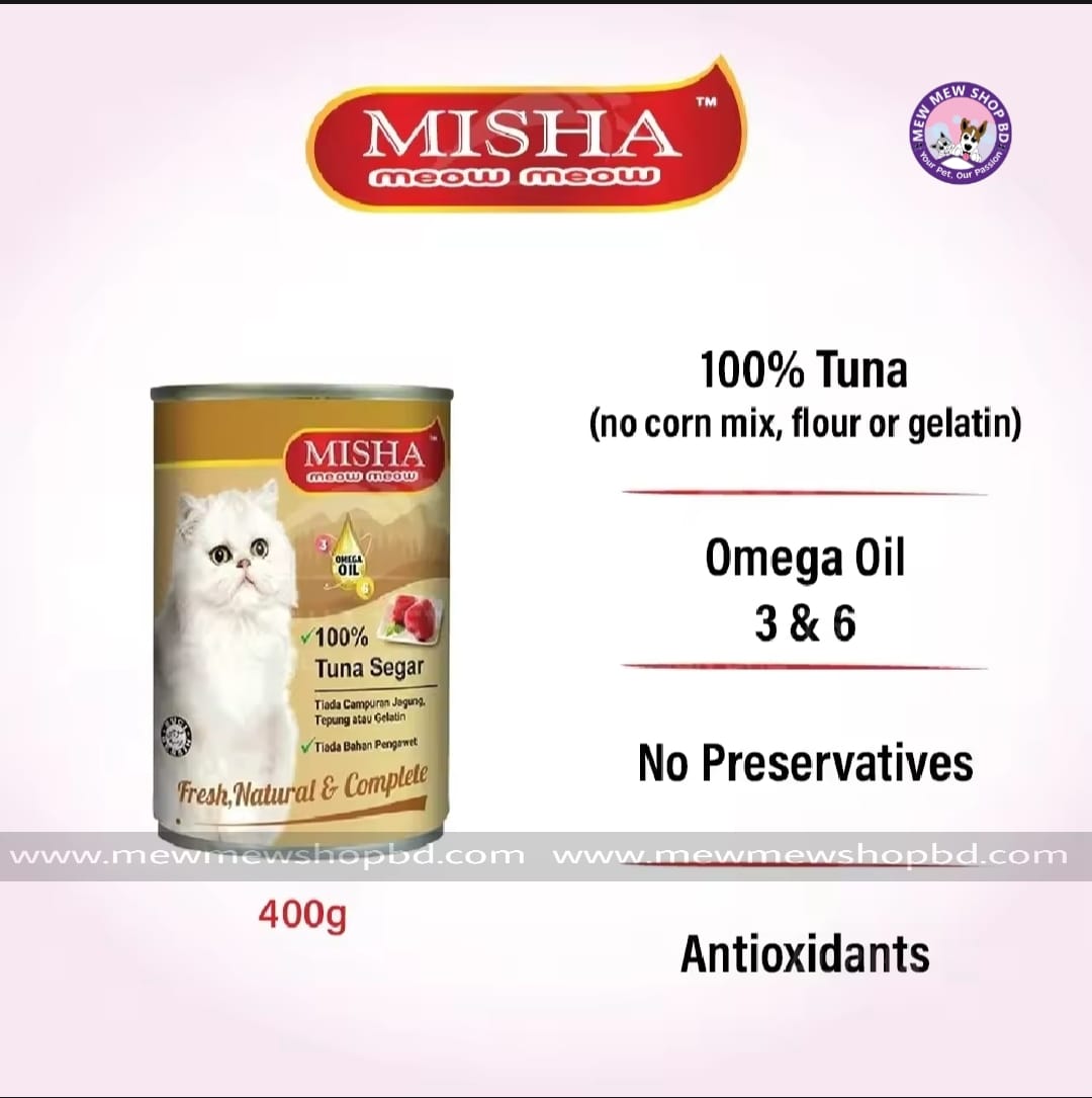 Misha Cat Can Food Premium Tuna 400g (BUY 1 GET 1 ) - (EXP: 01/07/26)