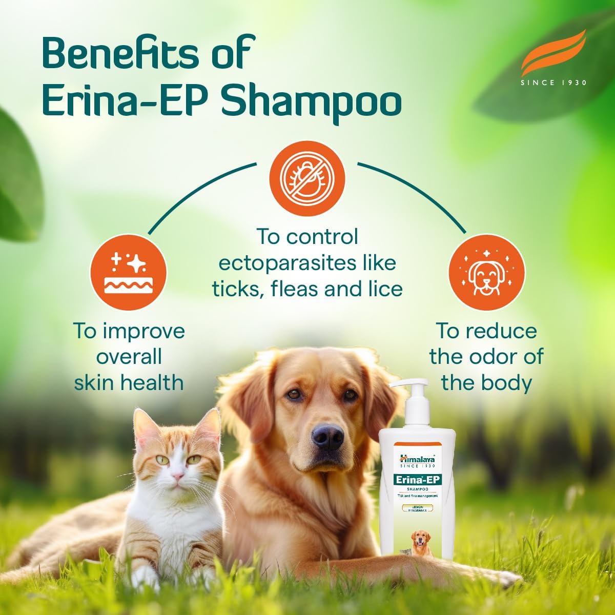 Himalaya Erina EP Flea and Tick Lemon Fragrance Shampoo 450ml