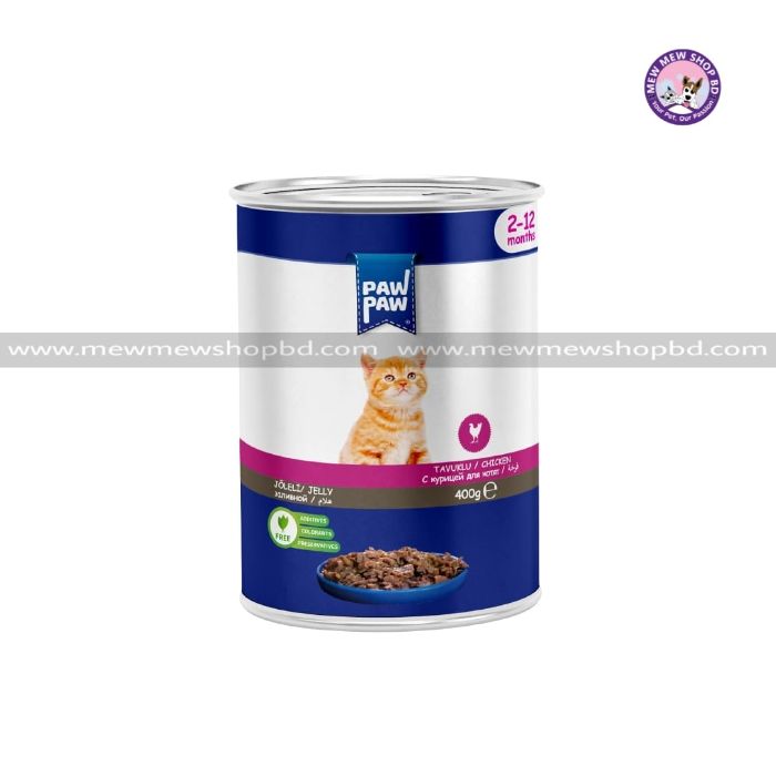 Paw Paw Kitten Can Food Chicken in Jelly 400g