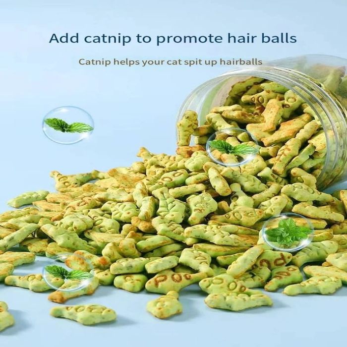 Hoopet Cat Biscuits WIth Catnip Edible Snacks for Teeth, Nutrition & Fattening For Cats 80g