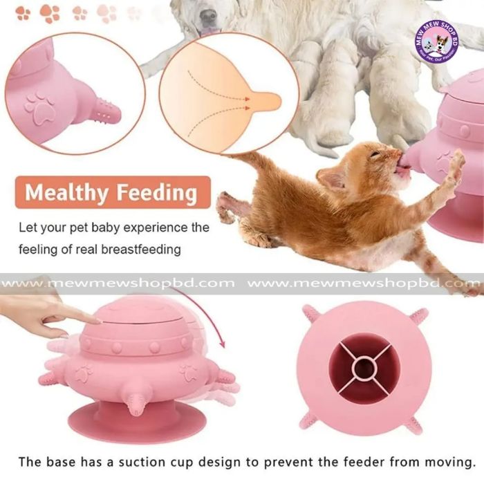 Cat & Puppy Feeding Station with 4 Nipples 200ml Nursing Bottle kits for Newborns and Kittens Feeder