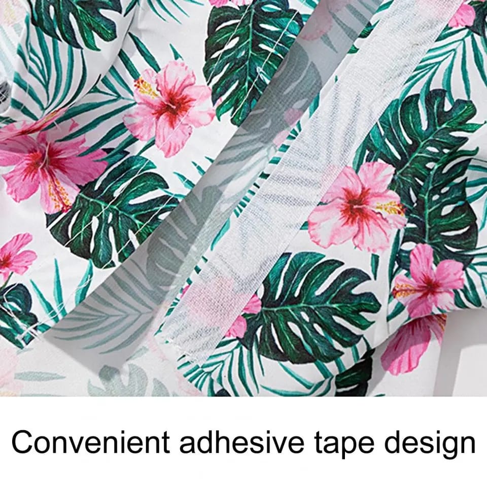 Floral Design Pet Cat & Puppy Dress / Shirt with Adhesive Tape  ( No Exchange)