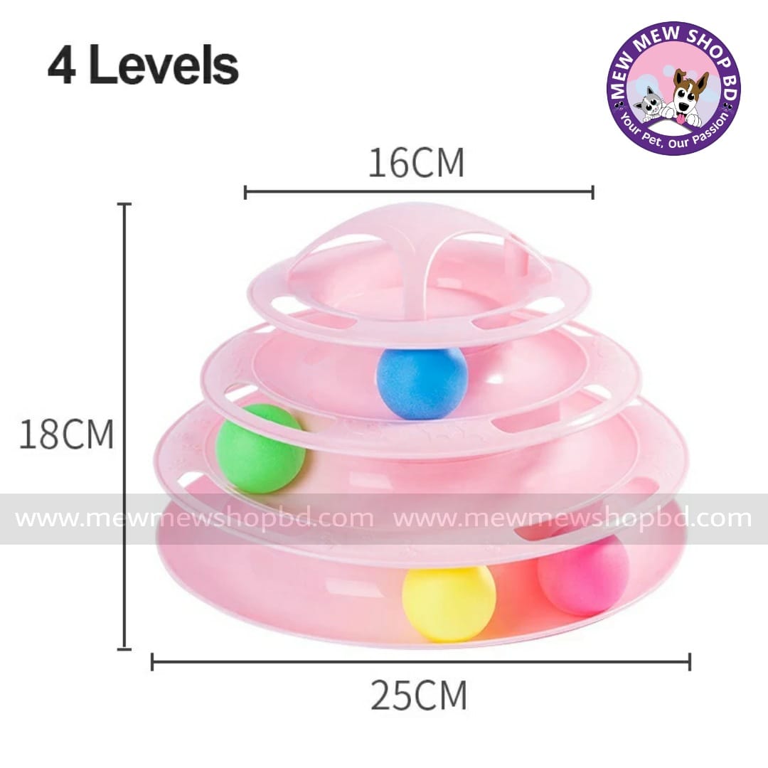 Cat Tower Track toy 4 layer Wheel Turntable Toy