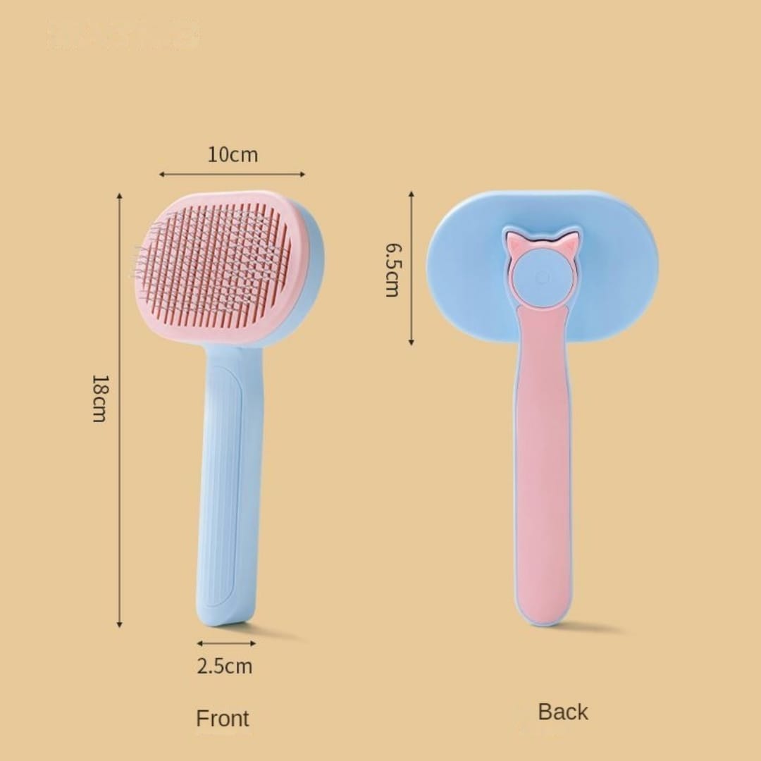 Rectangle Cathead Self Cleaning Grooming Brush for Pet cat & Puppy