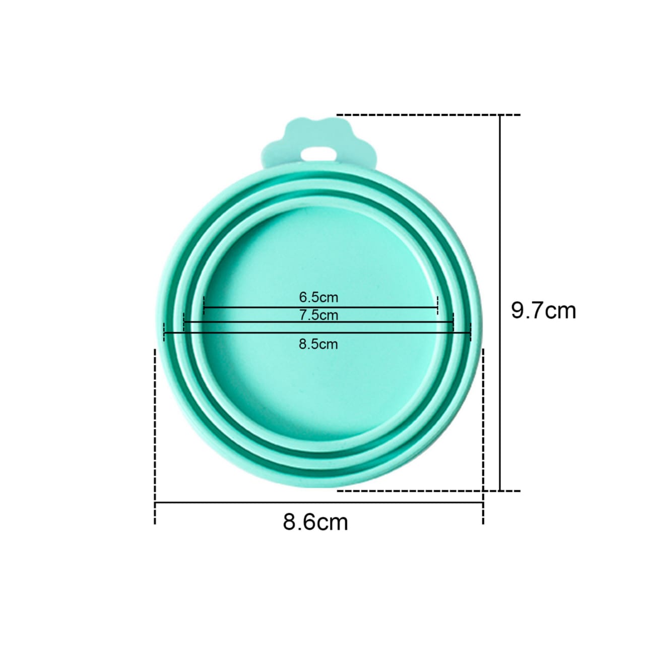 Portable Silicone Canned Lid Adjustable Cover for Pet Cat & Dog Canned Food