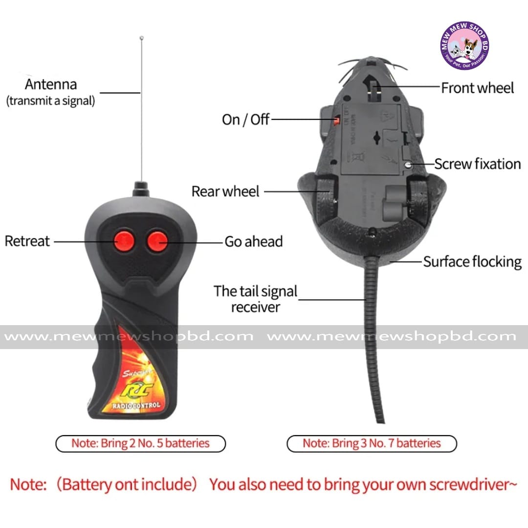 Wireless Remote Control Mouse Cat Toy Machine  for Pet Cat-(1pcs)