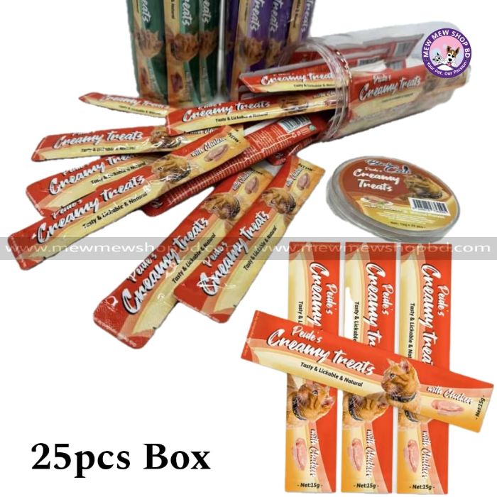 Black Catz Pride's Cat Creamy Treat in Chicken 15gx25 (1 box)