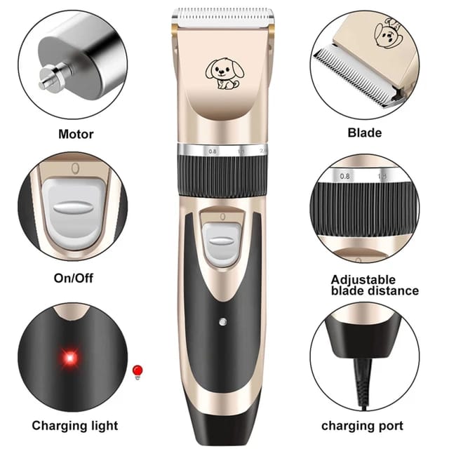 USB Rechargeable Electric Pet Cat & Dog Professional Trimmer Kit for Hair Cutters & Grooming