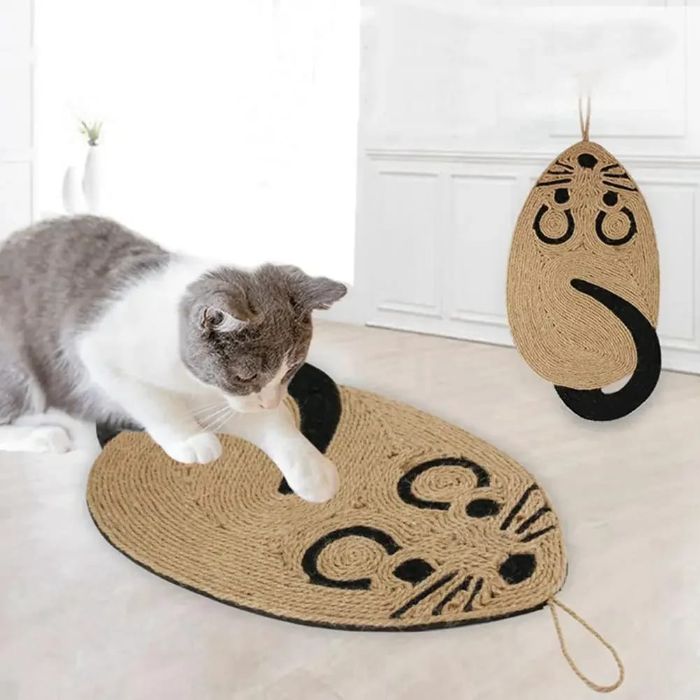 Mouse-Shaped Sisal Rope Cat Scratching Board & Claw Scraper Scratcher