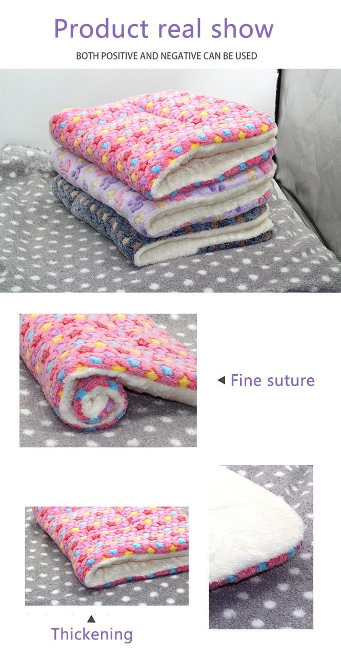 Pet Cat & Puppy Comfortable Plush Blanket Winter Bed For Pet