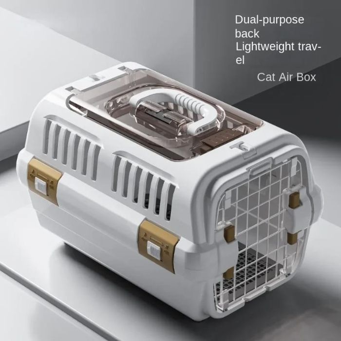 Multi Ventilation Super Premium Cat Carrier Box with Transparent Top