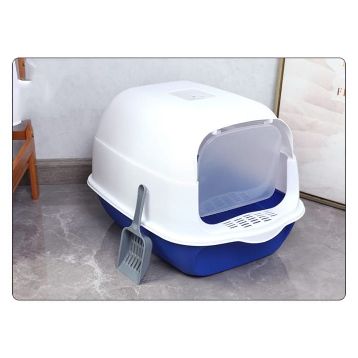 Twin System Detachable Closed Litter box with Scoop for Pet Cat (Inside Dhaka Only)