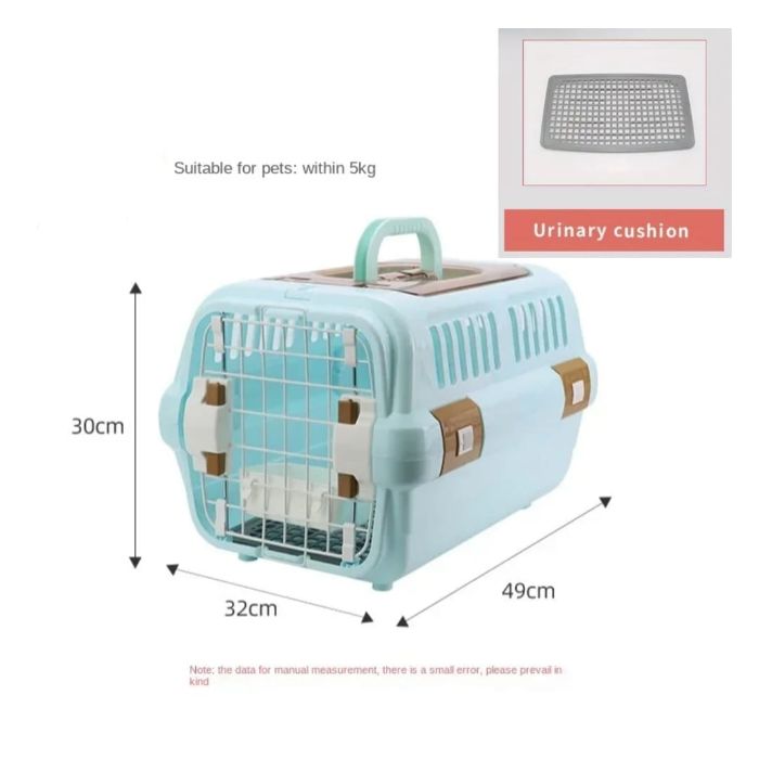 Multi Ventilation Super Premium Cat Carrier Box with Top Steel Cage