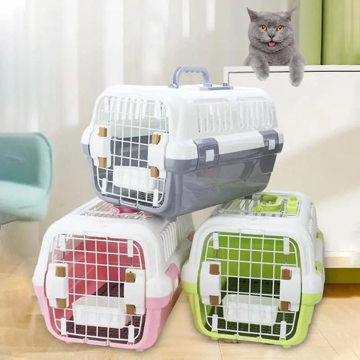 Multi Ventilation Super Premium Cat Carrier Box with Top Steel Cage