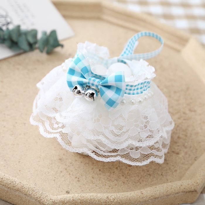 Adjustable Pet Cat & Puppy Bow Scarf Collar with Bell