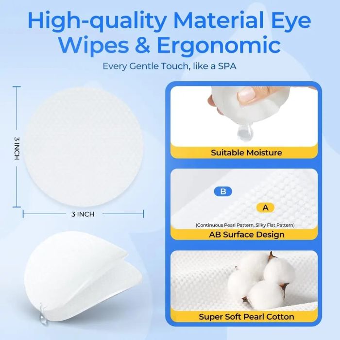 Pet Eye Wipes to wipe Eyes  for Dogs & Cats Eye & Tearstain Cleaning  (130 Pcs)