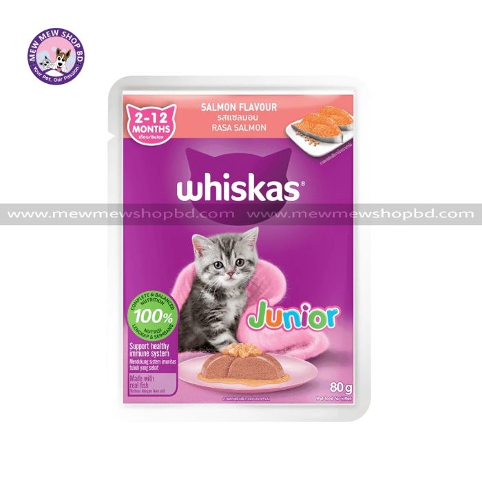 Whiskas Junior Pouch Salmon 80g