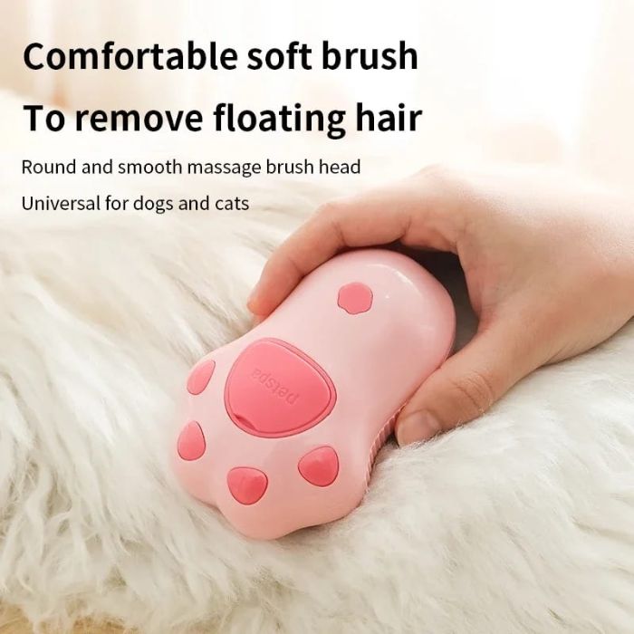PetSpa 3-in-1 Electric Pet Grooming Brush Steamy Spray, Hair Removal, and Massage for Cats and Dogs