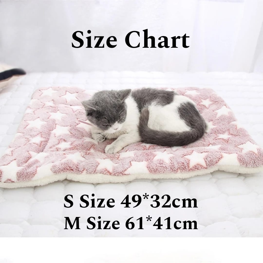 Pet Cat & Puppy Comfortable Plush Blanket Winter Bed For Pet